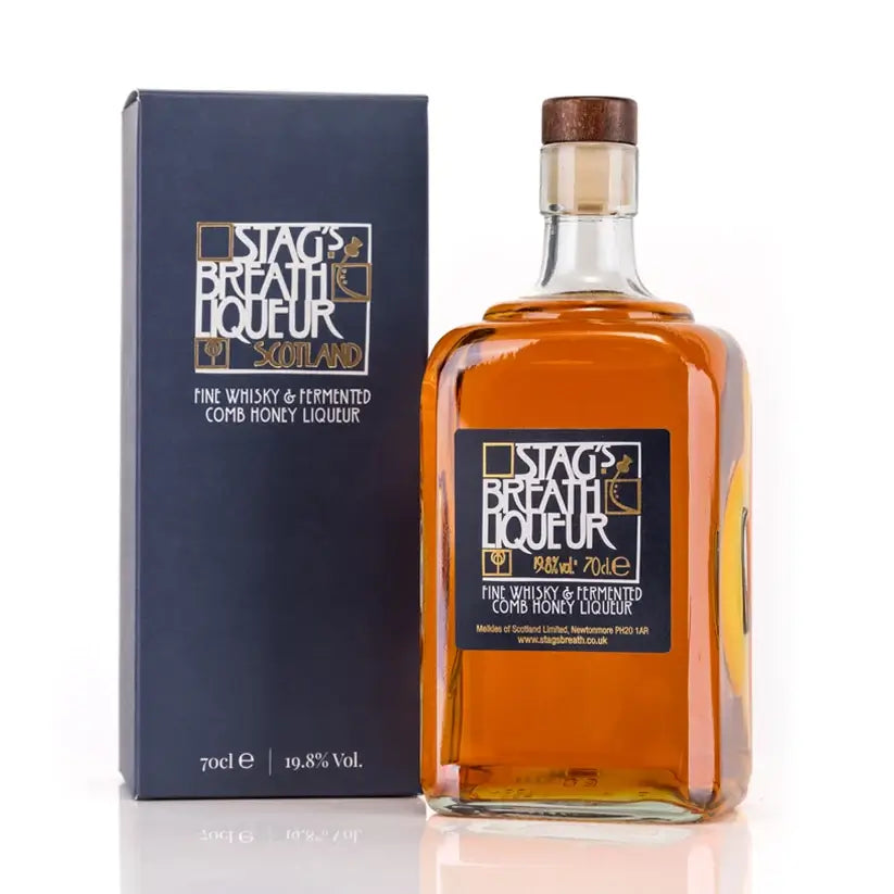 Stags Breath Scottish Honey Whisky Liqueur and gift box